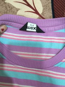 Striped Ribbed Tee