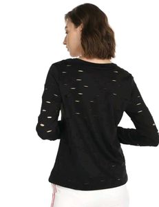 Gothic Cut Out Tie Up V-neck Top