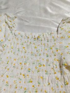 Floral Smocked Crop Top