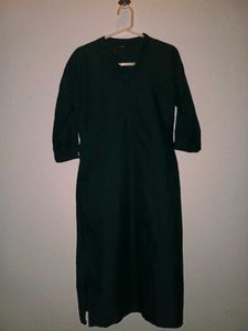 Bottled green straight fit kurti for women