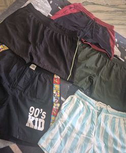 combo of 5 new Assorted Men's Shorts Bund