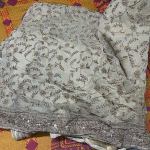 Elegant Embroidered Saree