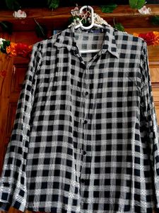 Retro Black & White Checkered Shirt