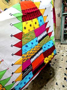 Colorful Patchwork Ethnic Saree