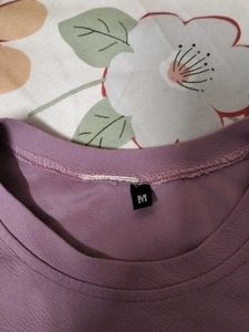 Mauve T-shirt with Cute Print