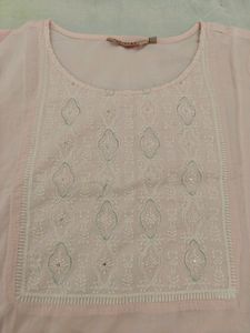 Organic Cotton Melange Pink Kurta