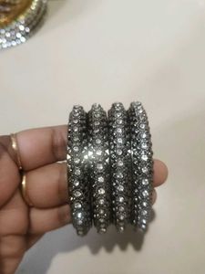 silver Bangle Set