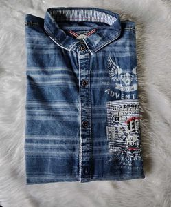 Mens Casual Denim Shirt 42 Inches