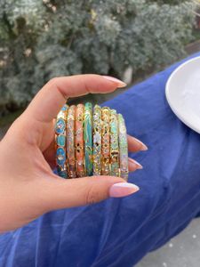 Enamel Floral Bangle single