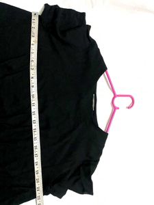 Black Hi-Lo Hem Top