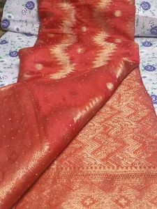 Red &amp; Gold Ethnic Fabric
