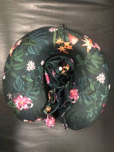 Floral Travel Pillow With Hoodie