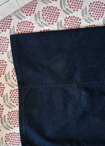 Slit Denim Long Skirt