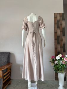 Rosy Faint Pink High Quality Satin Gown