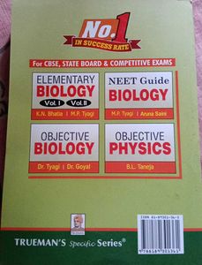 Trueman&#39;s Elementary Biology Vol. I Class XI