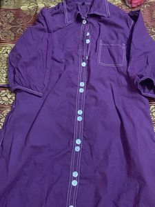 Purple Shirt Dress