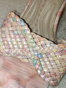 Woven Block Heel Mules