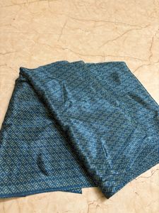 Elegant Purple Printed  material for making scrunc