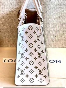Louis Vuitton White Monogram Empreinte Tote Bag