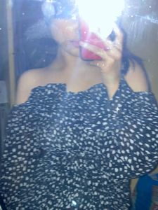 Black Bodycon Dress With White Body Print