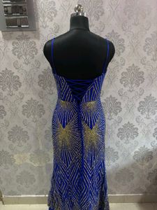 Blue Embellished Ethnic Gown
