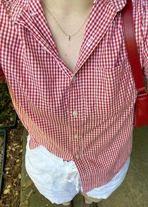 Unisex Red Gingham Shirt