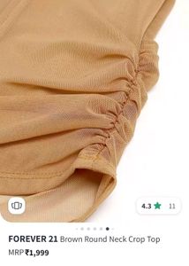 Forever 21 Sheer Corset-Style Crop Top
