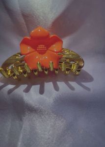 Chic Floral Gold Claw Hair Clips