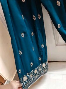 Elegant Teal stone work Salwar Kame