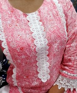 Pakistani Laces Work Kurti💕
