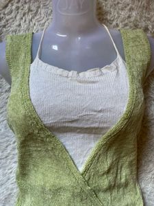 Y2K Green Knit Tank Top
