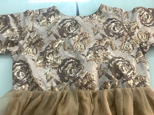 Khaki Organza Gown