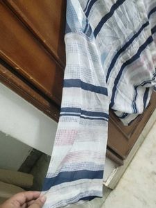 Point Zero Striped Tie-Front Blouse