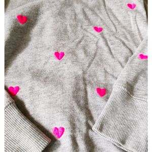 Sale❗Embroidered Heart Print Sweatshirt