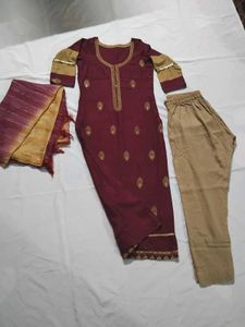 Burgundy Salwar Kameez Set