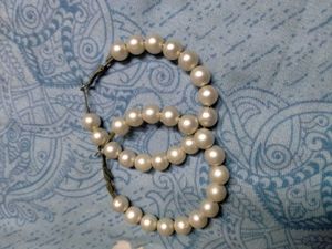 Pearl Hoop Earrings