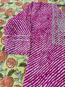 Pink Striped Kurta
