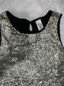 💥Black Sequence With Net Mini Dress💥