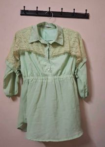 Mint Green Lace Top