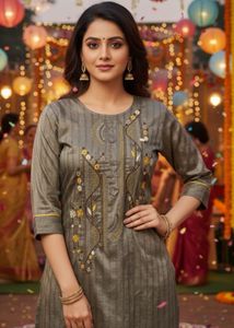 Elegant Embroidered Kurti