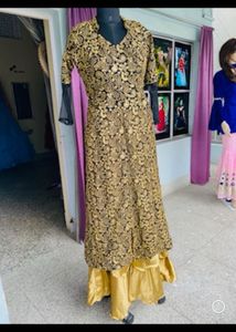 black designer kurti n plazoo