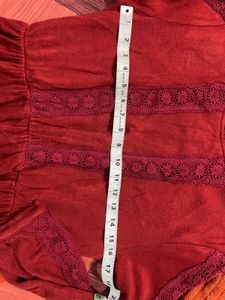 Red Lace Detail Dress