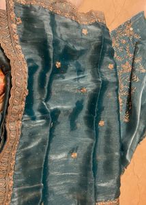 Teal Embellished Salwar Kameez Set