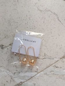 Gold Ball Drop Earrings