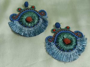 Blue Big Earrings