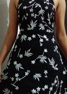 Floral Black Dress