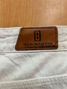 Men's Casual White Denim Shorts