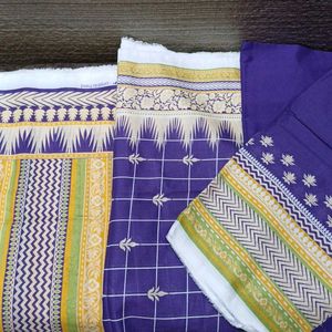 Unstitched Cotton Suit With Dupatta