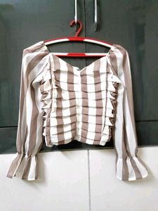 NUDE  Brown Crop Top 🎉🎀
