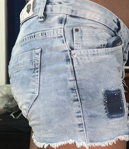 Distressed Denim Shorts